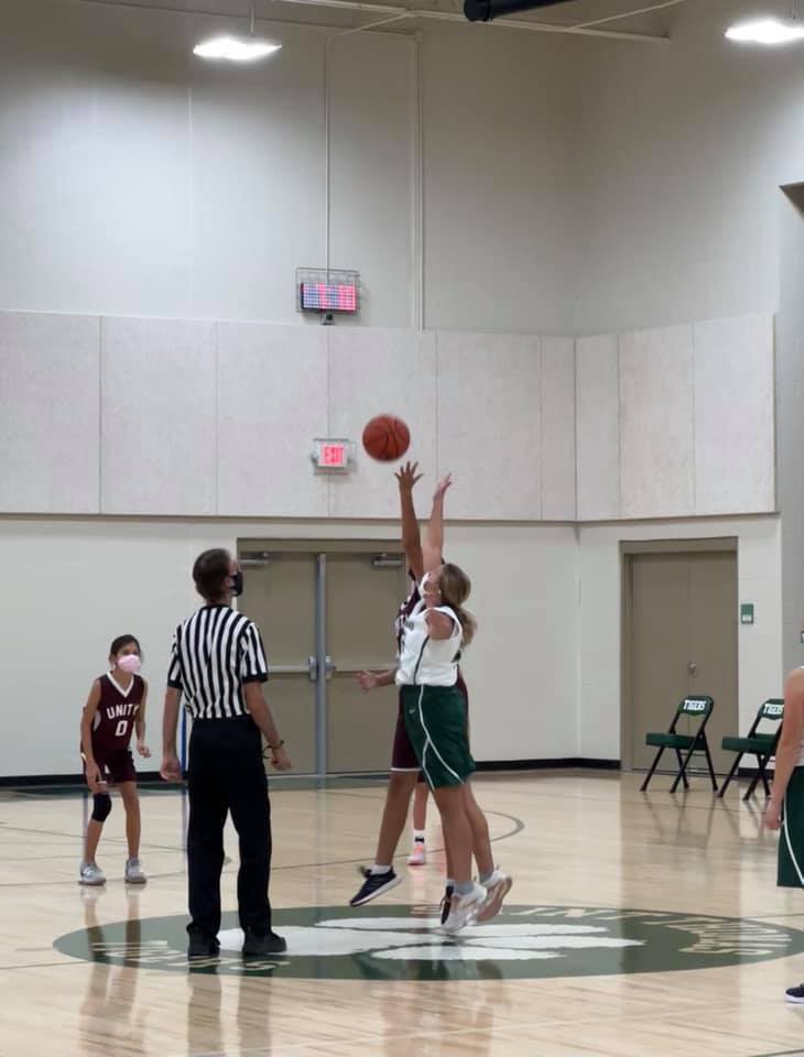 Ostebur going for the jump ball