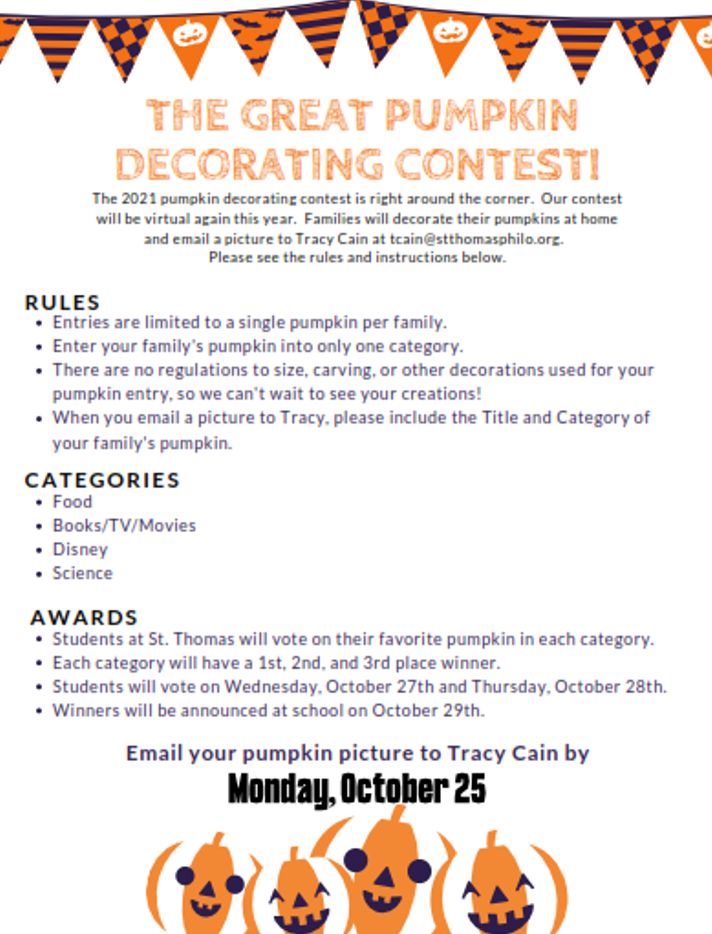 2021 Pumpkin Decorating Contest