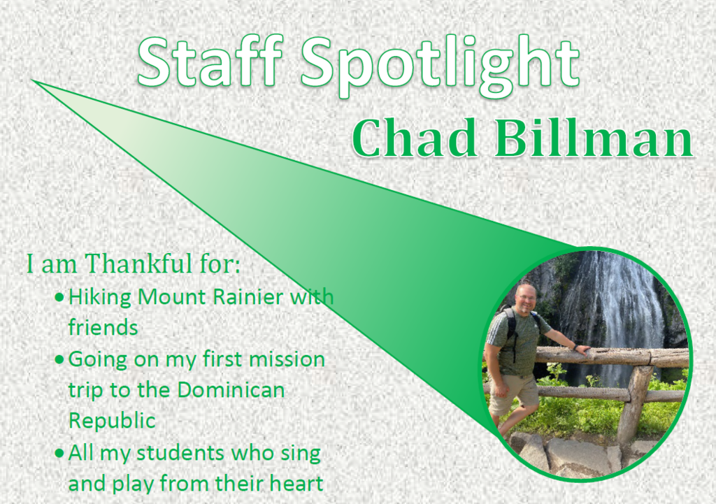 Staff Spotlight - Chad Billman